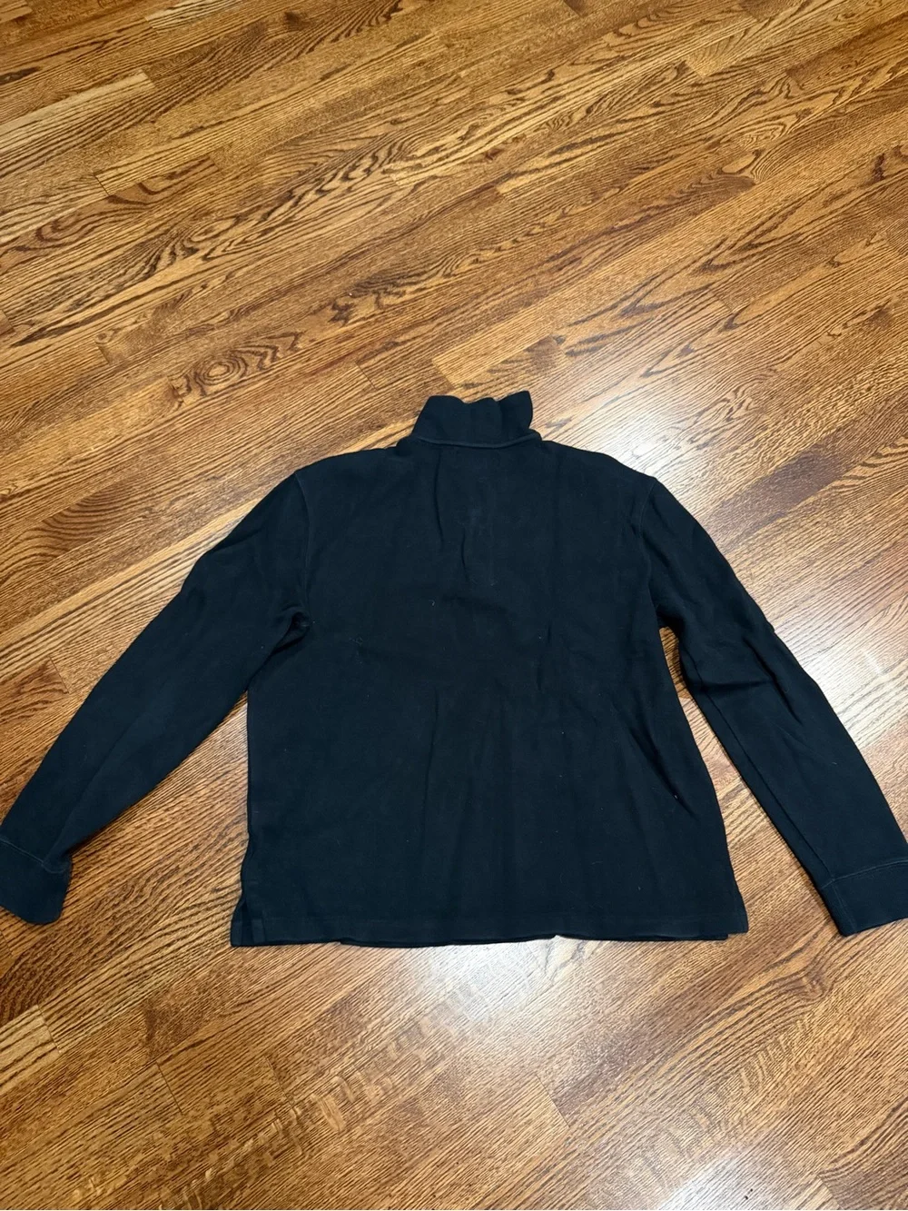 Ralph Lauren Black Half-Zip Sweater with Red Pony